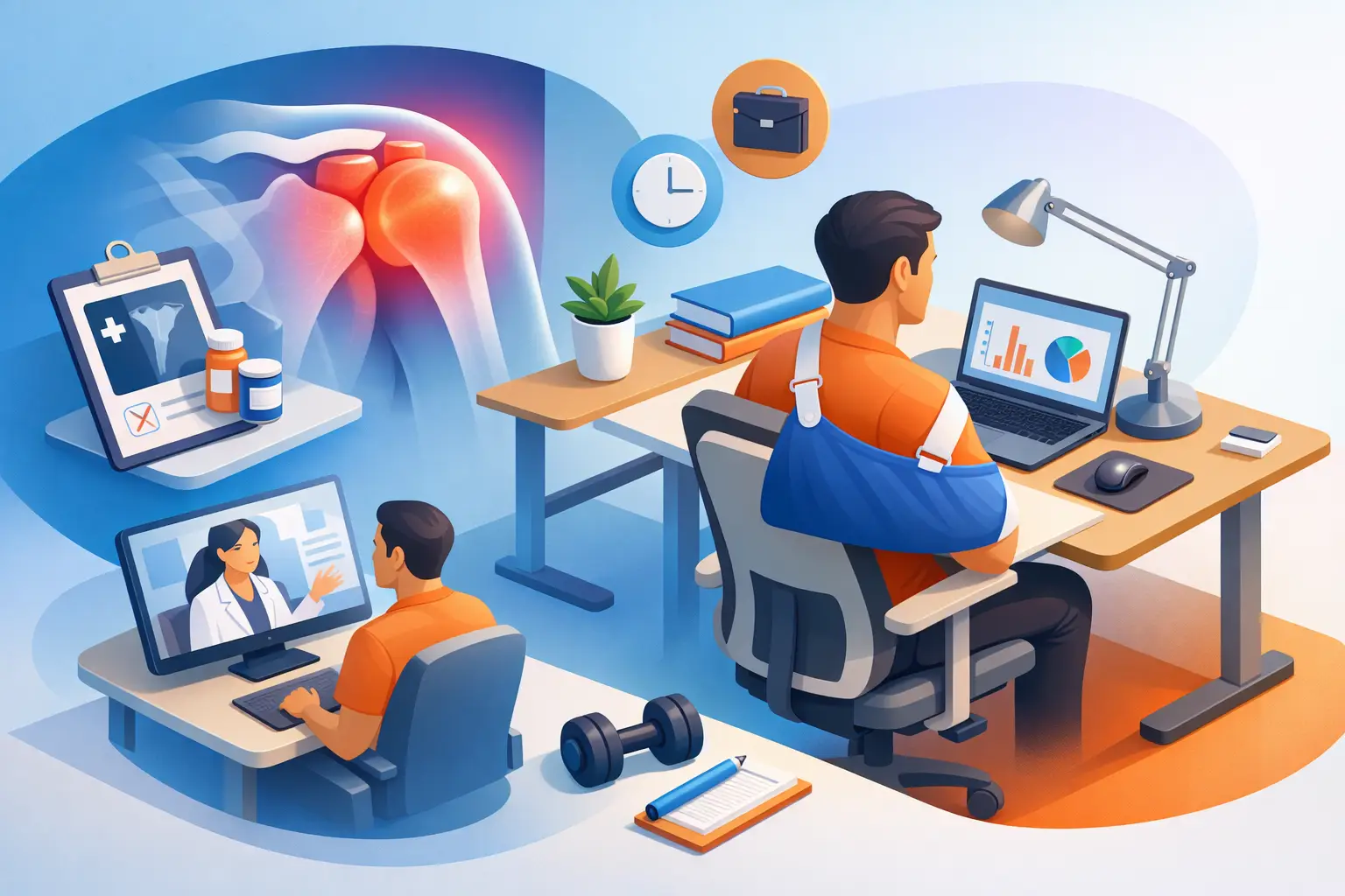 Como adaptar o trabalho após cirurgia do ombro